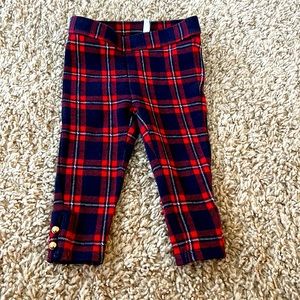 Janie and Jack navy and red holiday dress pants, size 12-18 months